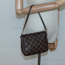 LOUIS VUITTON Damier Ebene Trousse makeup Pouch N51982 LV Auth 136051-20