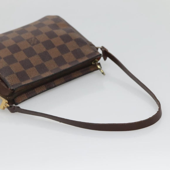 LOUIS VUITTON Damier Ebene Trousse makeup Pouch N51982 LV Auth 136051