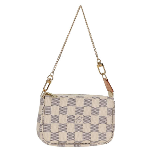 LOUIS VUITTON Damier Azur Mini Pochette Accessoires Pouch N63005 LV Auth 136052V