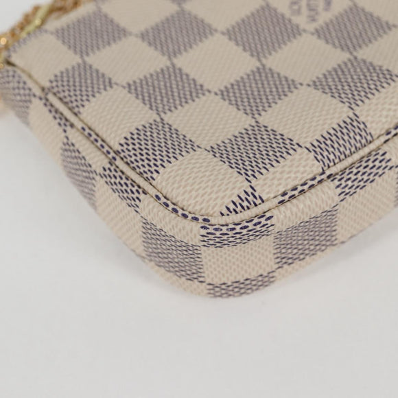 LOUIS VUITTON Damier Azur Mini Pochette Accessoires Pouch N63005 LV Auth 136052V