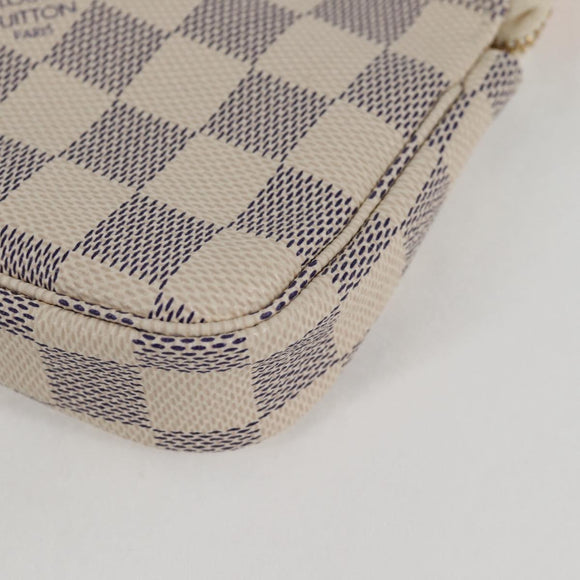 LOUIS VUITTON Damier Azur Mini Pochette Accessoires Pouch N63005 LV Auth 136052V