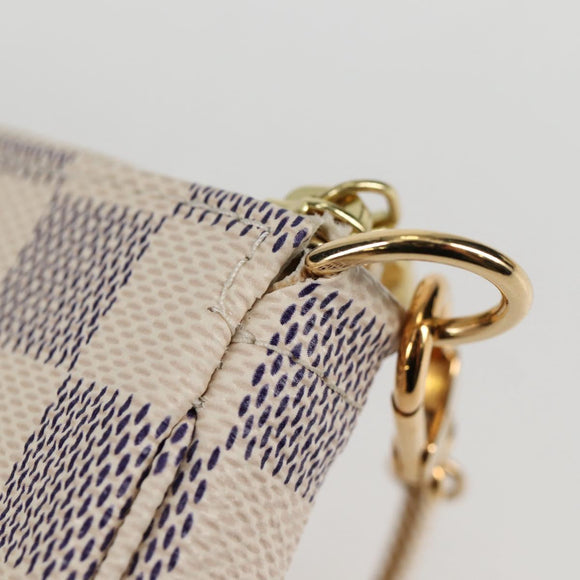 LOUIS VUITTON Damier Azur Mini Pochette Accessoires Pouch N63005 LV Auth 136052V