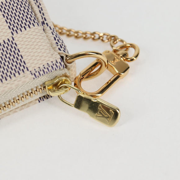 LOUIS VUITTON Damier Azur Mini Pochette Accessoires Pouch N63005 LV Auth 136052V