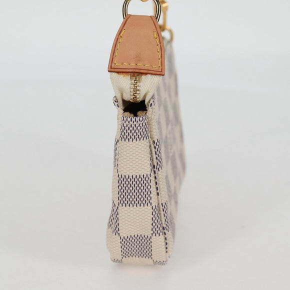 LOUIS VUITTON Damier Azur Mini Pochette Accessoires Pouch N63005 LV Auth 136052V