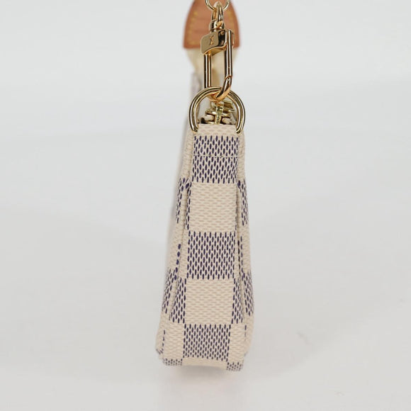 LOUIS VUITTON Damier Azur Mini Pochette Accessoires Pouch N63005 LV Auth 136052V