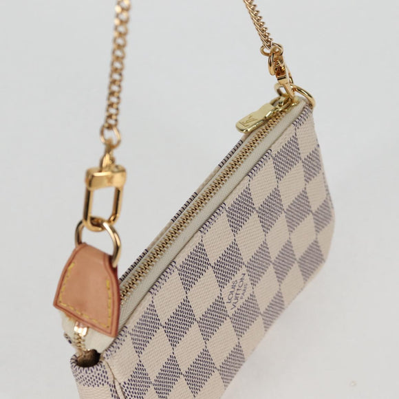 LOUIS VUITTON Damier Azur Mini Pochette Accessoires Pouch N63005 LV Auth 136052V