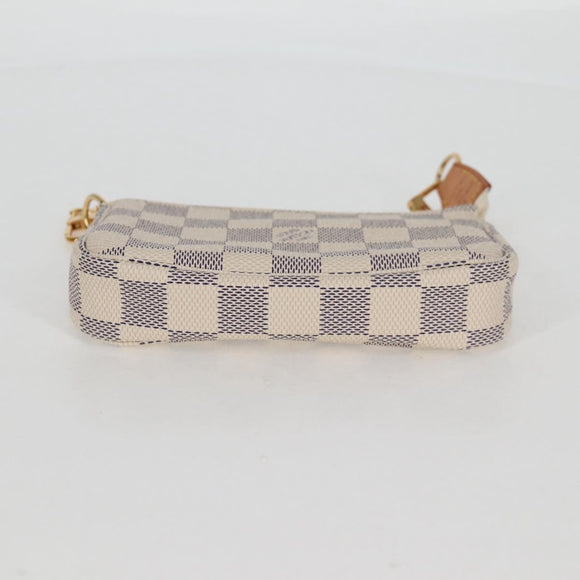 LOUIS VUITTON Damier Azur Mini Pochette Accessoires Pouch N63005 LV Auth 136052V