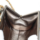 CHANEL Matelasse Chain Shoulder Bag Leather Green CC Auth 136053V-19