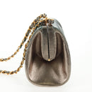 CHANEL Matelasse Chain Shoulder Bag Leather Green CC Auth 136053V-4