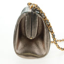 CHANEL Matelasse Chain Shoulder Bag Leather Green CC Auth 136053V-5