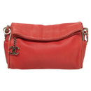 CHANEL Chain Shoulder Bag Lamb Skin Pink Silver CC Auth 136054-13