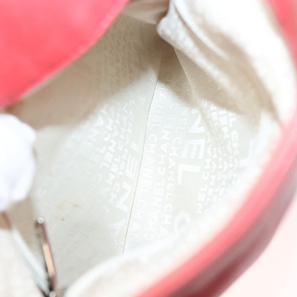 CHANEL Chain Shoulder Bag Lamb Skin Pink Silver CC Auth 136054