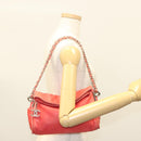 CHANEL Chain Shoulder Bag Lamb Skin Pink Silver CC Auth 136054-22