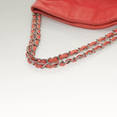 CHANEL Chain Shoulder Bag Lamb Skin Pink Silver CC Auth 136054-8