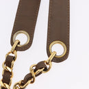 CHANEL Matelasse Chain Tote Bag Lakleer Bruin Goud CC Auth 136055-9