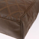 CHANEL Matelasse Chain Tote Bag Lakleer Bruin Goud CC Auth 136055-19