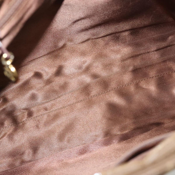CHANEL Matelasse Chain Tote Bag Patent leather Brown Gold CC Auth 136055