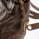 CHANEL Matelasse Chain Tote Bag Lakleer Bruin Goud CC Auth 136055-10