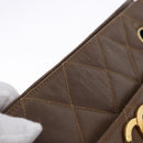 CHANEL Matelasse Chain Tote Bag Lakleer Bruin Goud CC Auth 136055-20