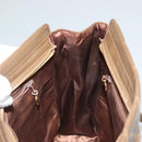 CHANEL Matelasse Chain Tote Bag Patent leather Brown Gold CC Auth 136055-21