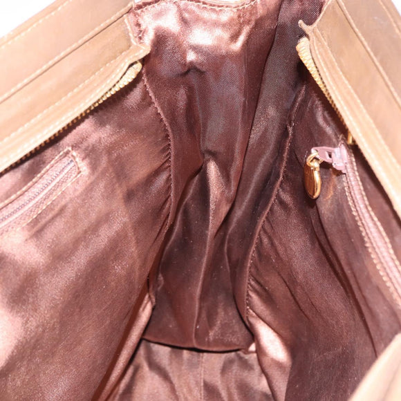CHANEL Matelasse Chain Tote Bag Lakleer Bruin Goud CC Auth 136055