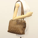 CHANEL Matelasse Chain Tote Bag Patent leather Brown Gold CC Auth 136055-24