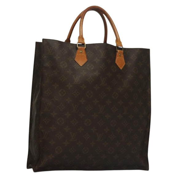 LOUIS VUITTON Monogram Sac Plat Hand Bag M51140 LV Auth 136062