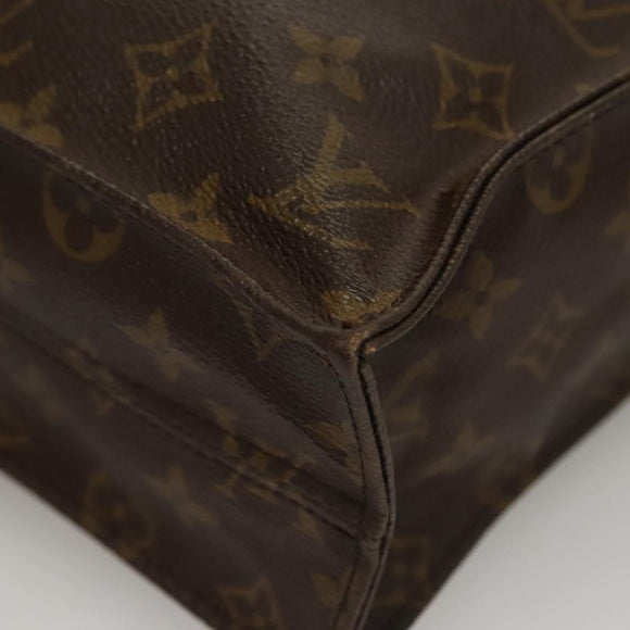 LOUIS VUITTON Monogram Sac Plat Hand Bag M51140 LV Auth 136062