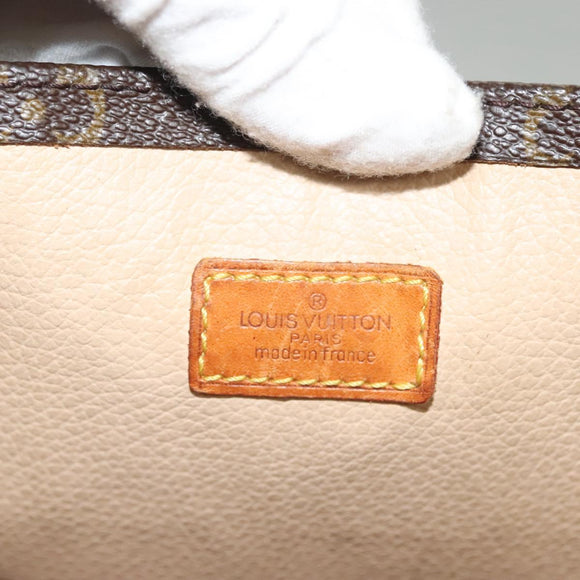 LOUIS VUITTON Monogram Sac Plat Hand Bag M51140 LV Auth 136062