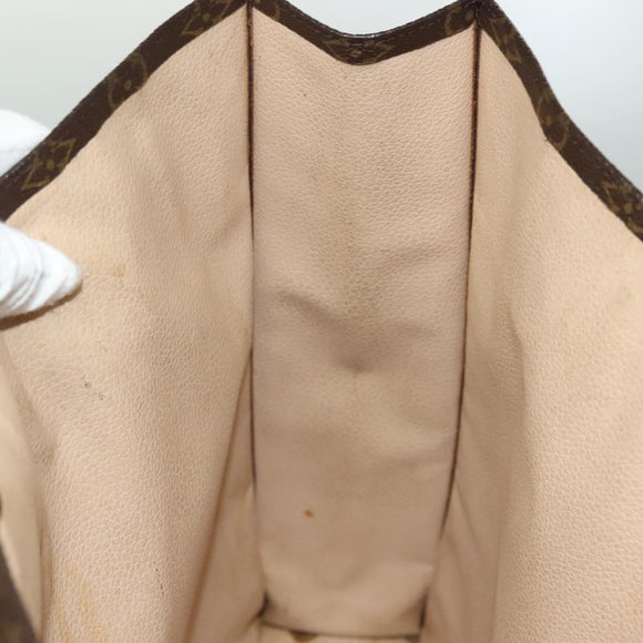 LOUIS VUITTON Monogram Sac Plat Hand Bag M51140 LV Auth 136062