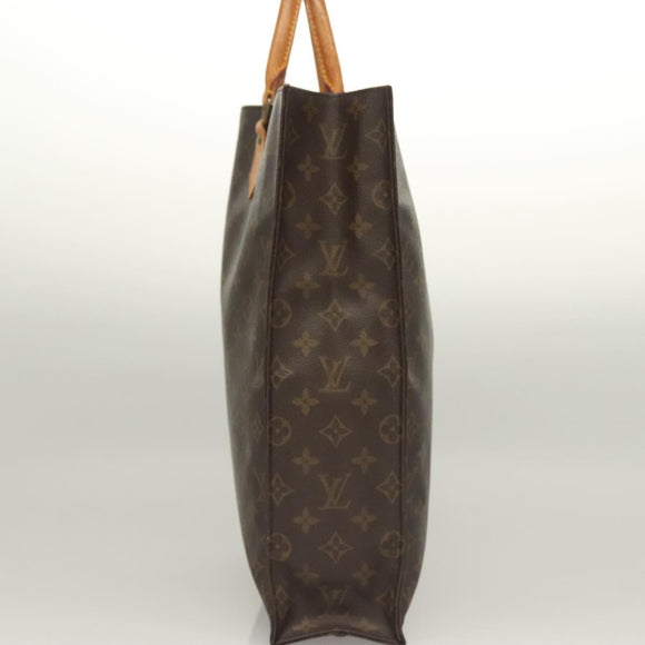 LOUIS VUITTON Monogram Sac Plat Hand Bag M51140 LV Auth 136062
