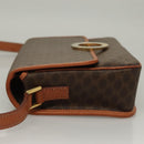 CELINE Macadam Canvas Shoulder Bag PVC Leather Brown Gold Auth 136068-4