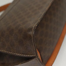 CELINE Macadam Canvas Hand Bag PVC Leather Brown Gold Auth 136069-15