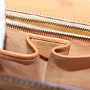 CELINE Macadam Canvas Hand Bag PVC Leather Brown Gold Auth 136069-18