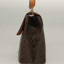 CELINE Macadam Canvas Hand Bag PVC Leather Brown Gold Auth 136069-3