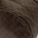 CELINE Macadam Canvas Shoulder Bag PVC Leather Brown Gold Auth 136070-11