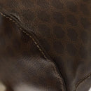 CELINE Macadam Canvas Shoulder Bag PVC Leather Brown Gold Auth 136070-13