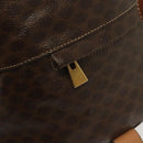 CELINE Macadam Canvas Shoulder Bag PVC Leather Brown Gold Auth 136070-15