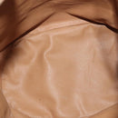 CELINE Macadam Canvas Shoulder Bag PVC Leather Brown Gold Auth 136070-17