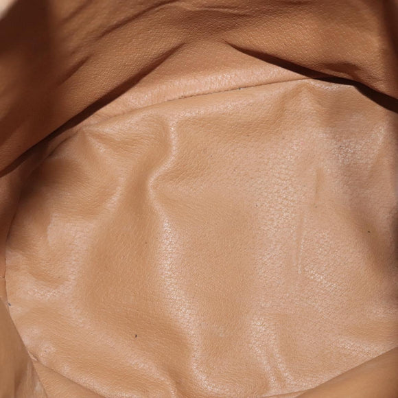 CELINE Macadam Canvas Shoulder Bag PVC Leather Brown Gold Auth 136070