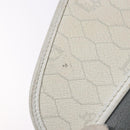 Christian Dior Honeycomb Canvas Shoulder Bag PVC White Gold Auth 136076-18