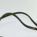 GUCCI Hand Bag Leather 2way Green Gold Auth 136078-10