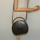 GUCCI Hand Bag Leather 2way Green Gold Auth 136078-22