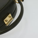 GUCCI Hand Bag Leather 2way Green Gold Auth 136078-7