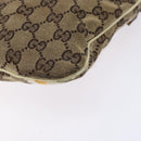 GUCCI GG Canvas Sherry Line Shoulder Bag Beige Gold 144388 Auth 136079-12