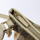 GUCCI GG Canvas Sherry Line Shoulder Bag Beige Gold 144388 Auth 136079-15