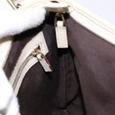 GUCCI GG Canvas Sherry Line Shoulder Bag Beige Gold 144388 Auth 136079-18