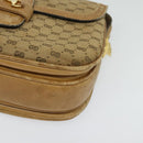 GUCCI Micro GG Canvas Shoulder Bag Beige Gold Auth 136082-14