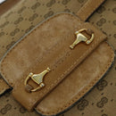 GUCCI Micro GG Canvas Shoulder Bag Beige Gold Auth 136082-17