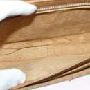 GUCCI Micro GG Canvas Shoulder Bag Beige Gold Auth 136082-11